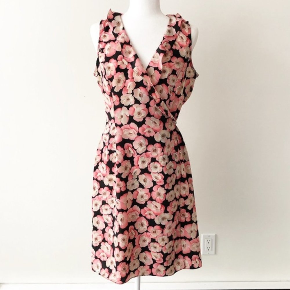 NY & Co. | Floral Ruffle Sleeveless Wrap Dress
